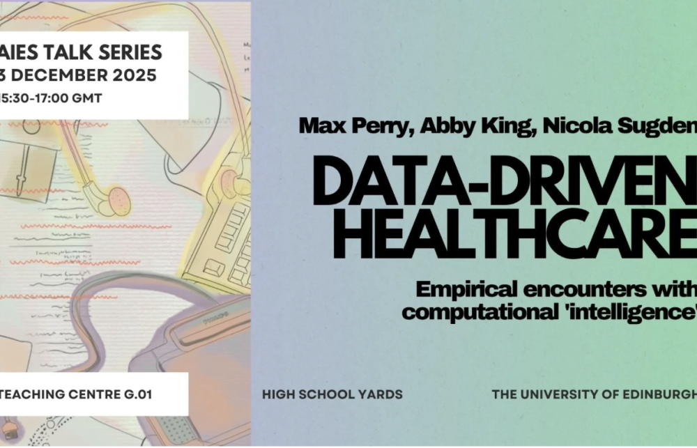 Event poster; DARE Project - Data-Driven Healthcare: Empirical Encounters with Computational 'Intelligence'.