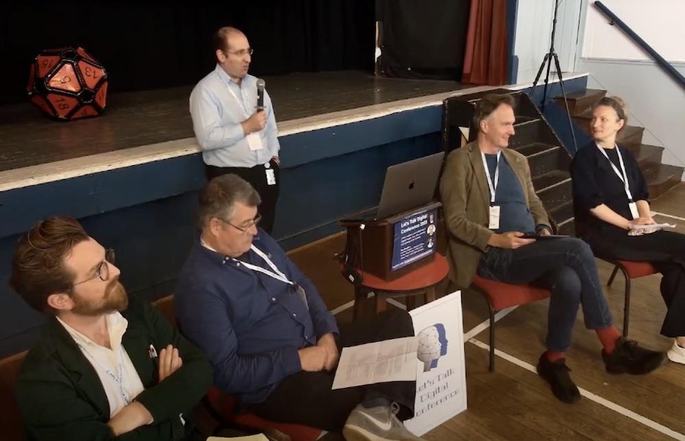 Image of Let's Talk Digital Panel 2026 -- from left to right:  Max Perry, Geoff Revill,Basil Bekdash, Charlie McCay, Abi Durrant.